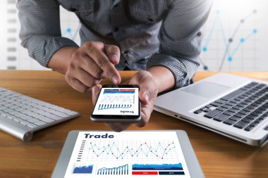 Ticaret Finans Forex grafik grafik kavramı m çalışmakta olan profesyonellerin katılması