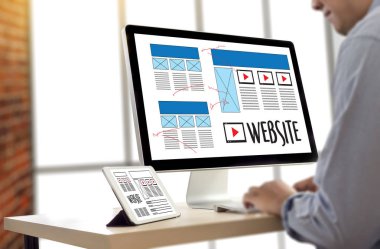 Web tasarım düzeni kroki çizim yazılım Media Www ve grafik 