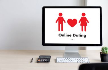  Online Dating Maç adam ve kadın ve bir kalp, Internet Da seviyorum