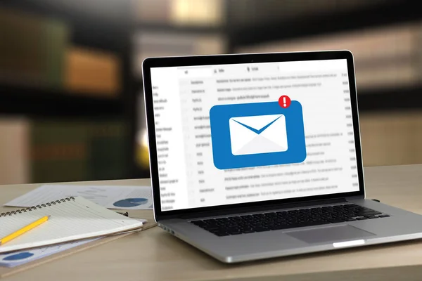 Mail Comunicazione Messaggio di connessione al telefono contatti mailing — Foto Stock