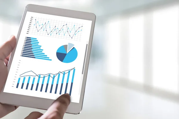 統計解析ビジネス データ図成長増加市場 — ストック写真