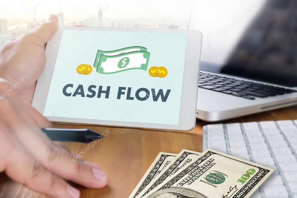 CASH FLOW money Investment and graph chart Investing Banking  