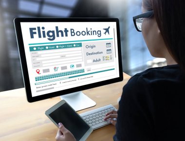 Uçuş hava kavramı kitap Online Bilet rezervasyon git 