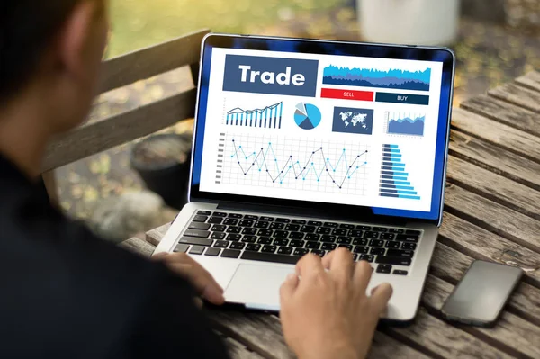 Ticaret Finans Forex grafik grafik kavramı m çalışmakta olan profesyonellerin katılması