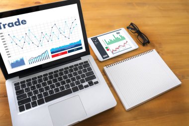 Ticaret Finans Forex grafik grafik kavramı m çalışmakta olan profesyonellerin katılması