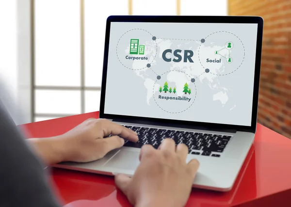 Företagens samhällsansvar-Csr och hållbarhet Responsib — Stockfoto