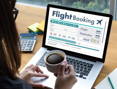 Uçuş hava kavramı kitap Online Bilet rezervasyon git 