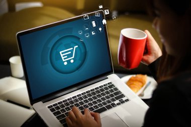 İş adamları teknoloji e-ticaret Internet küresel Marketi kullanın