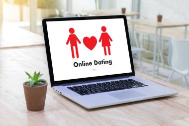  Online Dating Maç adam ve kadın ve bir kalp, Internet Da seviyorum