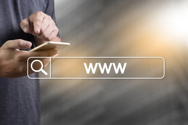 Www Website Online Internet webpagina computer browserverbinding — Stockfoto