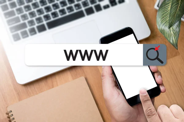Www Website Online Internet webpagina computer browserverbinding — Stockfoto