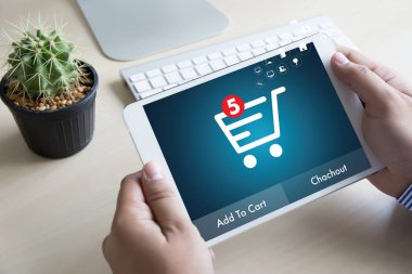 İş adamları teknoloji e-ticaret Internet küresel Marketi kullanın