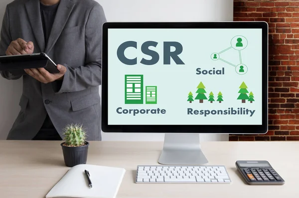 Företagens samhällsansvar-Csr och hållbarhet Responsib — Stockfoto