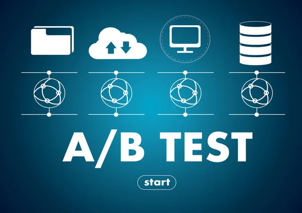 stock image A/B TEST start and  A-B comparison. Split testing