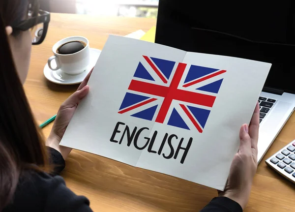 Engelska (brittisk England språkutbildning) gör du talar engl — Stockfoto