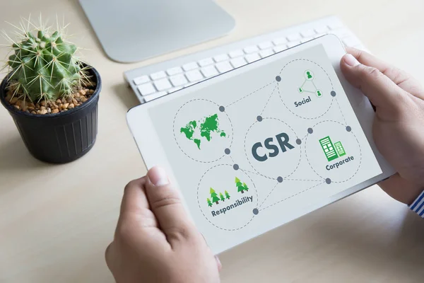 Företagens samhällsansvar-Csr och hållbarhet Responsib — Stockfoto