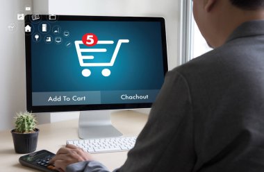 İş adamları teknoloji e-ticaret Internet küresel Marketi kullanın