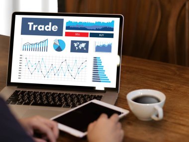 Ticaret Finans Forex grafik grafik kavramı m çalışmakta olan profesyonellerin katılması