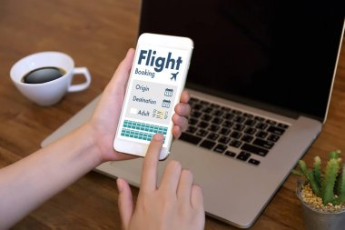 Uçuş hava kavramı kitap Online Bilet rezervasyon git 