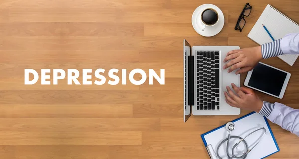Депресія та її наслідки — стокове фото