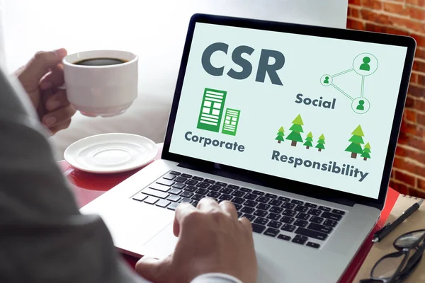 Företagens samhällsansvar-Csr och hållbarhet Responsib — Stockfoto