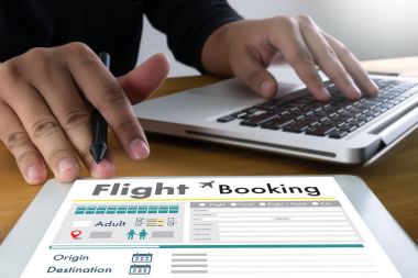 Uçuş hava kavramı kitap Online Bilet rezervasyon git 