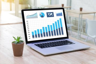 İstatistik analiz iş verileri diyagramı büyüme artış Pazar