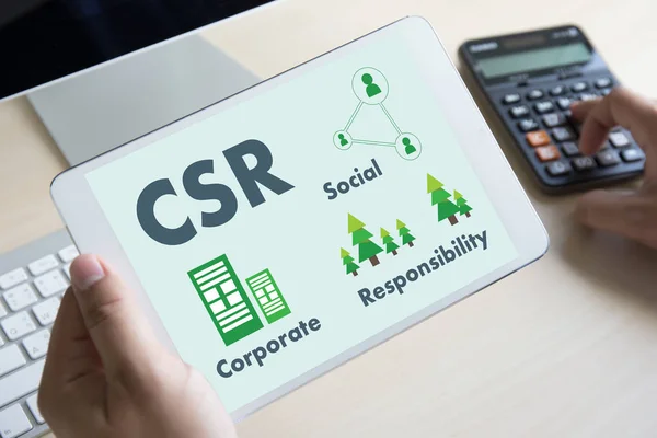 Företagens samhällsansvar-Csr och hållbarhet Responsib — Stockfoto