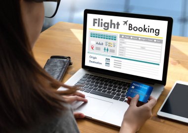 Uçuş hava kavramı kitap Online Bilet rezervasyon git 