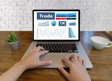 Ticaret Finans Forex grafik grafik kavramı m çalışmakta olan profesyonellerin katılması