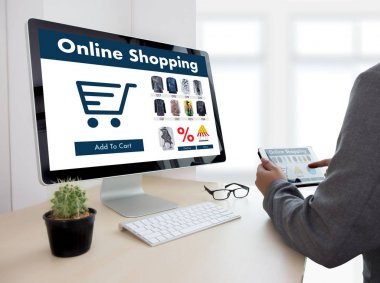 İş adamları teknoloji e-ticaret Internet küresel Marketi kullanın