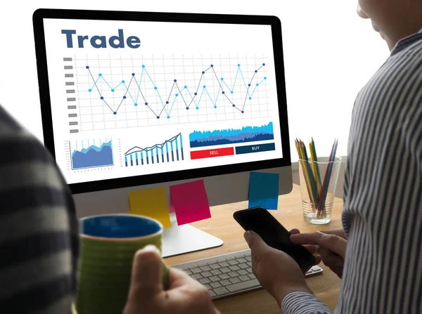 Ticaret Finans Forex grafik grafik kavramı m çalışmakta olan profesyonellerin katılması