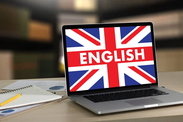 Engelska (brittisk England språkutbildning) gör du talar engl — Stockfoto