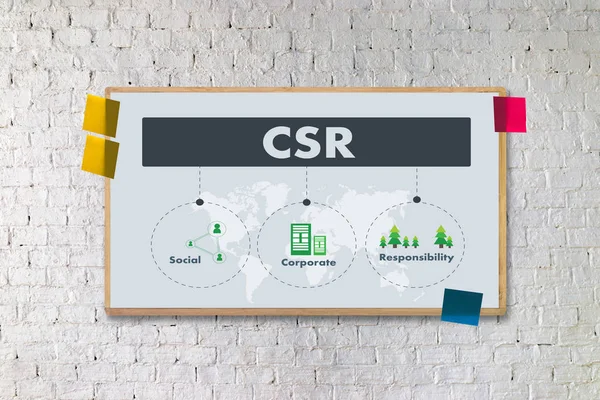 Företagens samhällsansvar-Csr och hållbarhet Responsib — Stockfoto