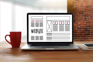 Web tasarım düzeni kroki çizim yazılım Media Www ve grafik 