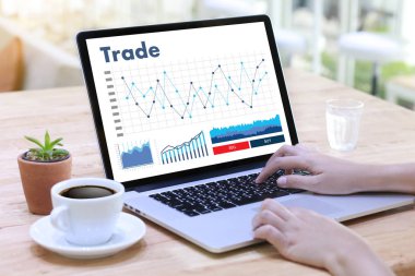 Ticaret Finans Forex grafik grafik kavramı m çalışmakta olan profesyonellerin katılması