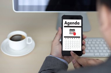 Conputer iş adamı gündem tanıtım yapma faaliyete gündem