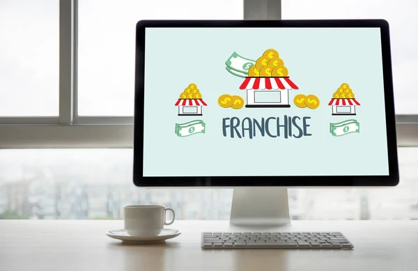 FRANCHISE  Marketing Branding Retail and Business Work Mission C — Stock Photo, Image