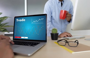 Ticaret Finans Forex grafik grafik kavramı m çalışmakta olan profesyonellerin katılması