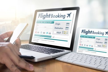 Uçuş hava kavramı kitap Online Bilet rezervasyon git 