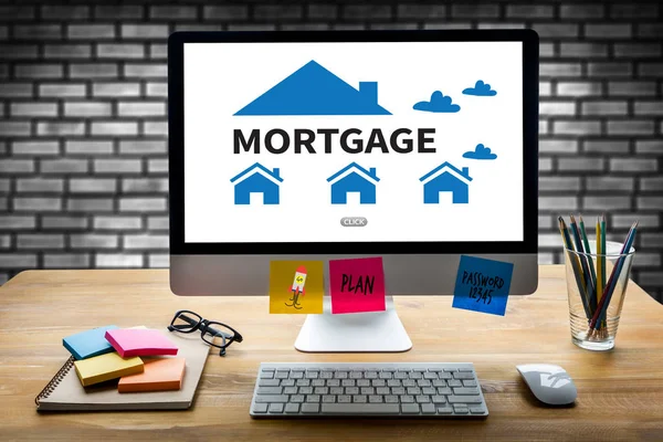 MORTGAGE Property Real estate home pay Loan Payment — Stock Photo, Image