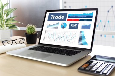 Ticaret Finans Forex grafik grafik kavramı m çalışmakta olan profesyonellerin katılması
