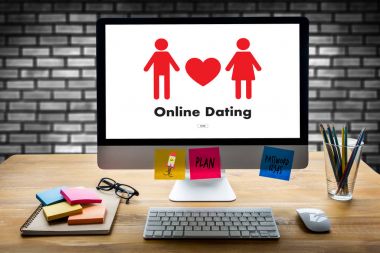  Online Dating Maç adam ve kadın ve bir kalp, Internet Da seviyorum