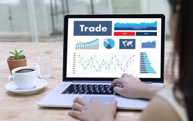 Ticaret Finans Forex grafik grafik kavramı m çalışmakta olan profesyonellerin katılması