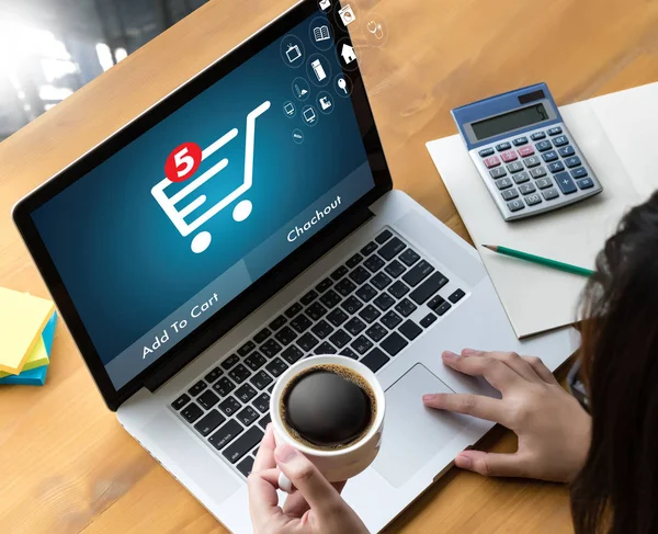 İş adamları teknoloji e-ticaret Internet küresel Marketi kullanın