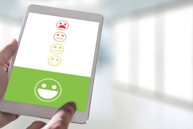 gülen yüz ifade müşteri hizmeti hedef Busine basarak