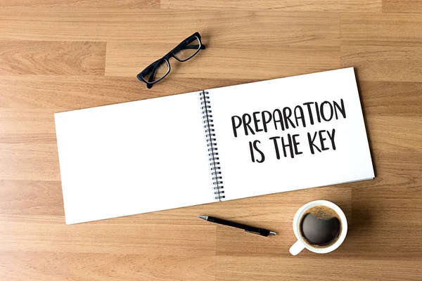 BE PREPARED та PREPARATION IS Key Plan виконують бізнес співпрацю — стокове фото