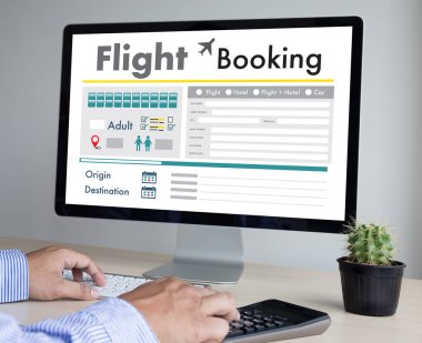 Uçuş hava kavramı kitap Online Bilet rezervasyon git 