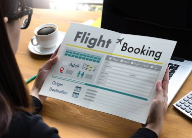 Uçuş hava kavramı kitap Online Bilet rezervasyon git 