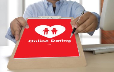  Online Dating Maç adam ve kadın ve bir kalp, Internet Da seviyorum